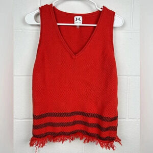 John & Jenn‎ Orange Crochet Sleeveless size XS